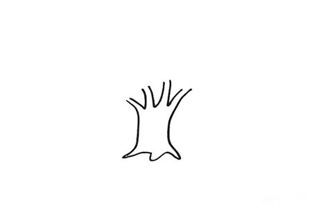 大樹(shù)彩色簡(jiǎn)筆畫(huà)的畫(huà)法1