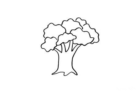 大樹(shù)彩色簡(jiǎn)筆畫(huà)的畫(huà)法3