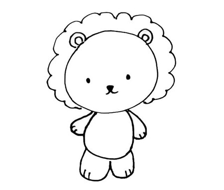 超萌小獅子簡(jiǎn)筆畫3