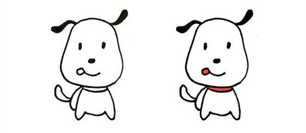 寵物小狗簡(jiǎn)筆畫(huà)2