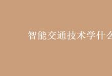 教育資訊:智能交通技術(shù)學(xué)什么