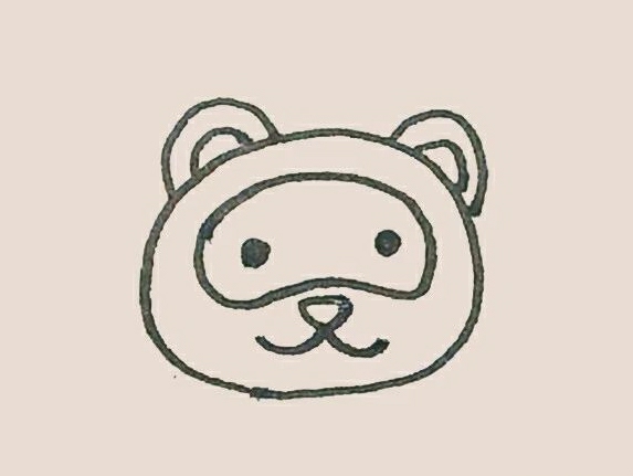 可愛(ài)小熊貓簡(jiǎn)筆畫(huà)彩色3