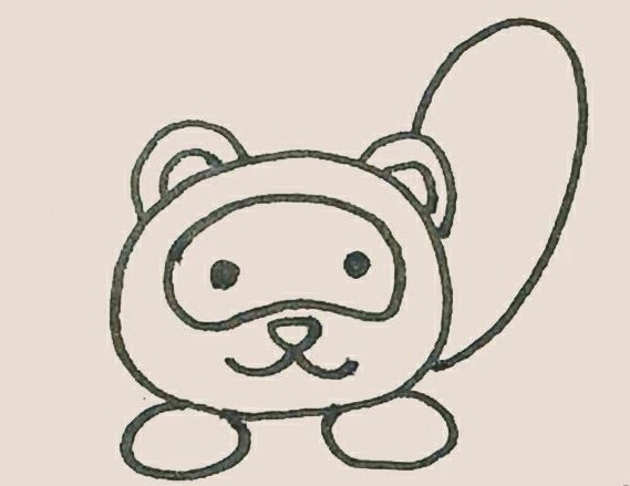 可愛(ài)小熊貓簡(jiǎn)筆畫(huà)彩色5