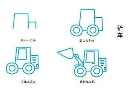 工程車(chē)簡(jiǎn)筆畫(huà)圖片大全畫(huà)法幼兒3