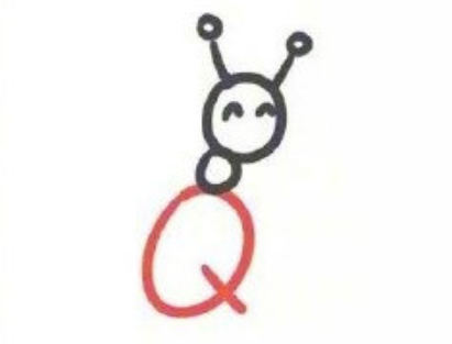 小螞蟻的簡(jiǎn)筆畫法步驟 字母Q的簡(jiǎn)筆畫大全3