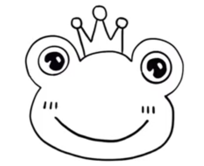 青蛙王子簡(jiǎn)筆畫(huà)簡(jiǎn)單畫(huà)法3