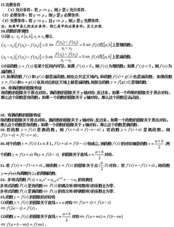 高一數(shù)學學霸筆記整理