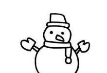 可愛雪人的簡(jiǎn)筆畫