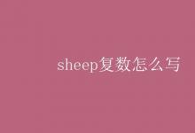 教育資訊：sheep復(fù)數(shù)怎么寫
