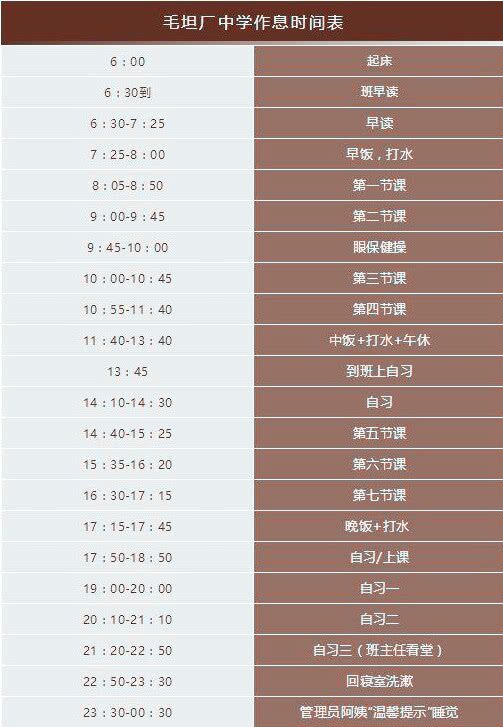 毛坦廠中學為什么出名 學生作息時間表曝光!