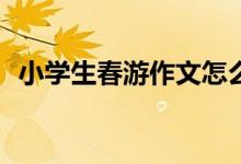 小學(xué)生春游作文怎么寫？怎么寫春游作文？