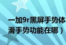 一加9r黑屏手勢(shì)體感設(shè)置了沒用（一加9R上滑手勢(shì)功能在哪）