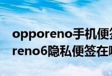 opporeno手機便簽可以設置密碼嗎（opporeno6隱私便簽在哪里）