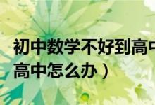 初中數(shù)學不好到高中怎么進步（初中數(shù)學不好高中怎么辦）