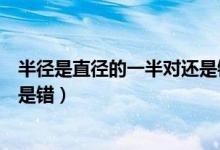 半徑是直徑的一半對還是錯(cuò)為什么（半徑是直徑的一半對還是錯(cuò)）