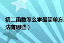 初二函數(shù)怎么學(xué)最簡(jiǎn)單方法視頻（初二函數(shù)怎么學(xué)最簡(jiǎn)單方法有哪些）