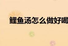鯉魚(yú)湯怎么做好喝視頻（鯉魚(yú)湯怎么做）