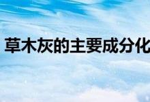 草木灰的主要成分化學（草木灰的主要成分）