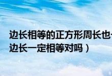 邊長相等的正方形周長也一定相等（周長相等的兩個正方形邊長一定相等對嗎）