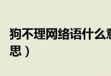 狗不理網(wǎng)絡(luò)語(yǔ)什么意思（狗不理網(wǎng)絡(luò)語(yǔ)什么意思）