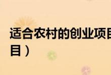 適合農(nóng)村的創(chuàng)業(yè)項目排名（適合農(nóng)村的創(chuàng)業(yè)項目）