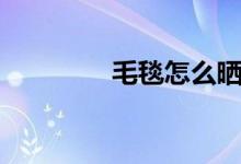 毛毯怎么曬（毛毯怎么曬）