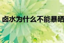 鹵水為什么不能暴曬（鹵水變黑怎樣調(diào)回來）
