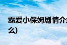 霸愛(ài)小保姆劇情介紹(霸愛(ài)小保姆主要講了什么)