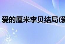 愛(ài)的厘米李貝結(jié)局(愛(ài)的厘米李貝結(jié)局是什么)