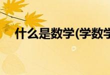 什么是數學(學數學的目的和意義是什么)