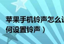 蘋果手機鈴聲怎么設(shè)置鈴聲（蘋果手機鈴聲如何設(shè)置鈴聲）