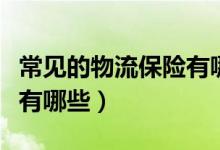 常見(jiàn)的物流保險(xiǎn)有哪些（貨物運(yùn)輸保險(xiǎn)的種類有哪些）