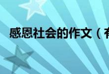 感恩社會(huì)的作文（有關(guān)感恩社會(huì)作文范文）