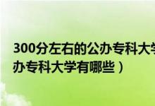 300分左右的公辦?？拼髮W(xué)全國（2022高考300分左右的公辦?？拼髮W(xué)有哪些）