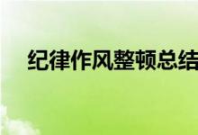 紀律作風(fēng)整頓總結(jié)范文（需要怎么總結(jié)）