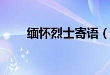 緬懷烈士寄語(yǔ)（這些寄語(yǔ)都可借鑒）