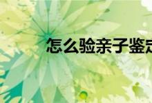 怎么驗親子鑒定（親子鑒定方法）