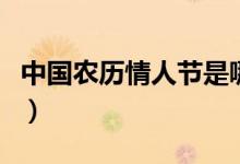 中國(guó)農(nóng)歷情人節(jié)是哪天（中國(guó)版情人節(jié)有幾個(gè)）