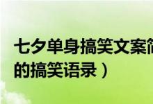 七夕單身搞笑文案簡短（七夕單身狗發(fā)朋友圈的搞笑語錄）
