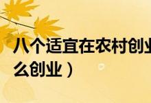 八個(gè)適宜在農(nóng)村創(chuàng)業(yè)致富的項(xiàng)目（農(nóng)村可以怎么創(chuàng)業(yè)）