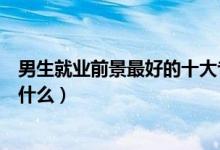 男生就業(yè)前景最好的十大專(zhuān)業(yè)（現(xiàn)在十大最好就業(yè)的專(zhuān)業(yè)是什么）