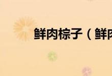 鮮肉棕子（鮮肉粽子怎么腌制？）