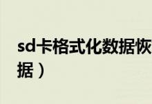 sd卡格式化數(shù)據(jù)恢復方法（如何恢復SD卡數(shù)據(jù)）