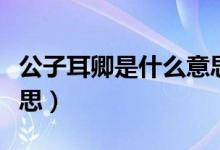 公子耳卿是什么意思（詞語(yǔ)公子耳卿是什么意思）