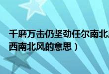 千磨萬擊仍堅(jiān)勁任爾南北風(fēng)的意思（千磨萬擊還堅(jiān)勁任爾東西南北風(fēng)的意思）