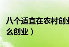 八個(gè)適宜在農(nóng)村創(chuàng)業(yè)致富的項(xiàng)目（農(nóng)村可以怎么創(chuàng)業(yè)）