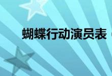 蝴蝶行動(dòng)演員表（大家一起來看看吧）