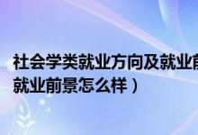 社會學(xué)類就業(yè)方向及就業(yè)前景（2022社會學(xué)專業(yè)就業(yè)方向及就業(yè)前景怎么樣）