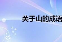關于山的成語（描寫山的成語）