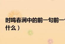 時(shí)鳴春澗中的前一句前一句是什么（時(shí)鳴春澗中的前一句是什么）